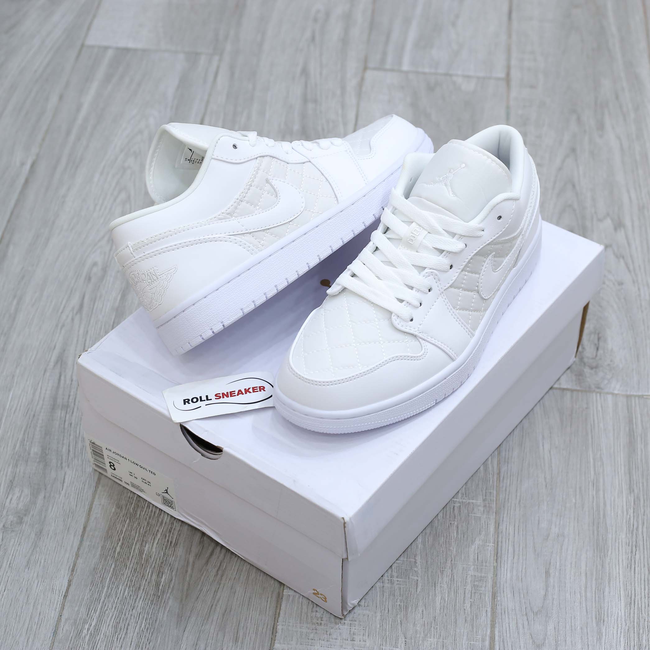 Nike Air Jordan 1 Low ‘Triple White Quilted’