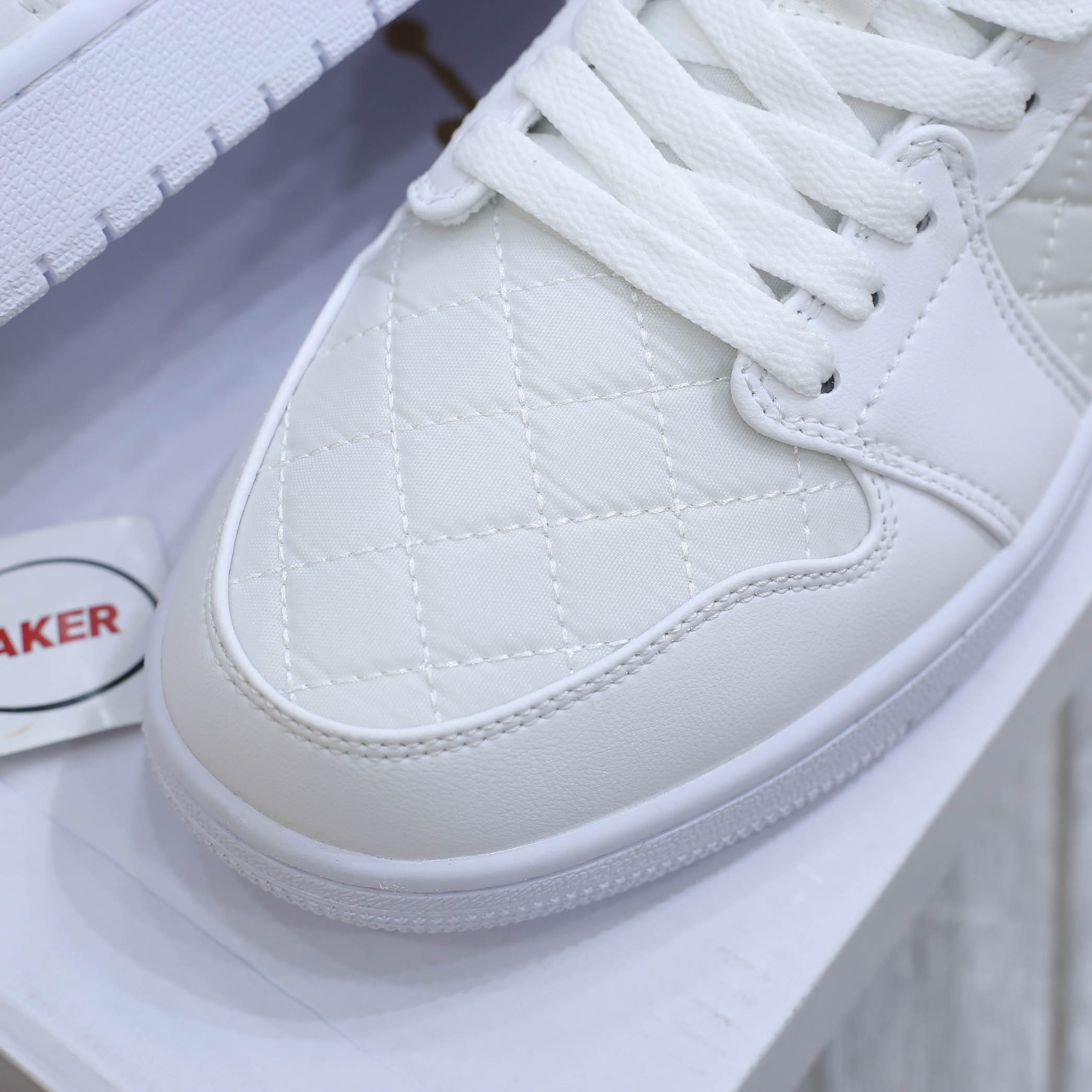 Nike Air Jordan 1 Low ‘Triple White Quilted’