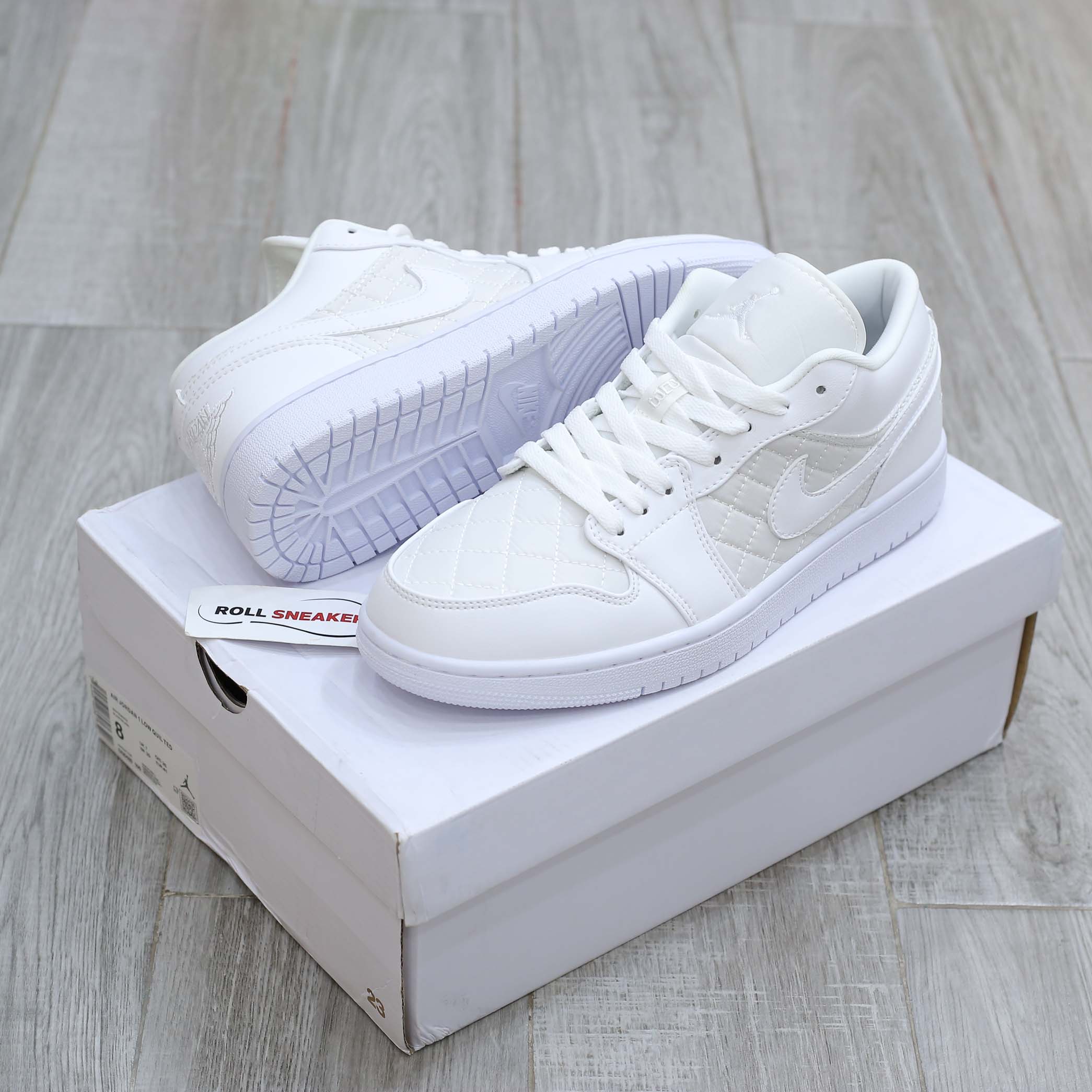 Nike Air Jordan 1 Low ‘Triple White Quilted’