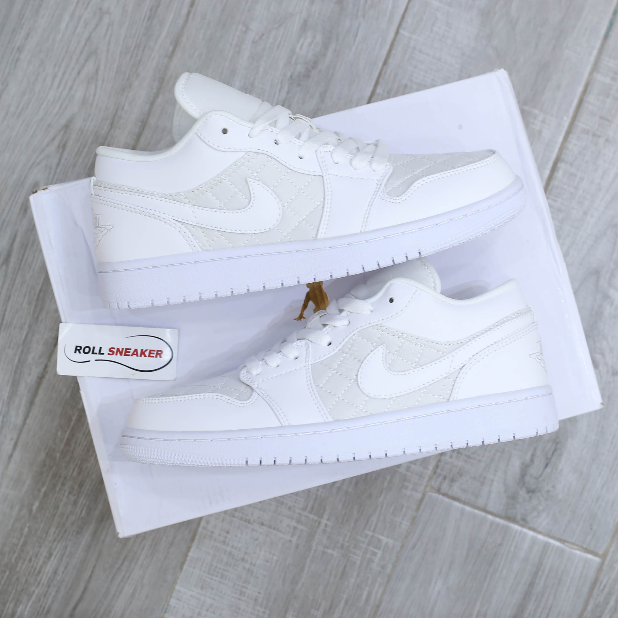 Nike Air Jordan 1 Low ‘Triple White Quilted’