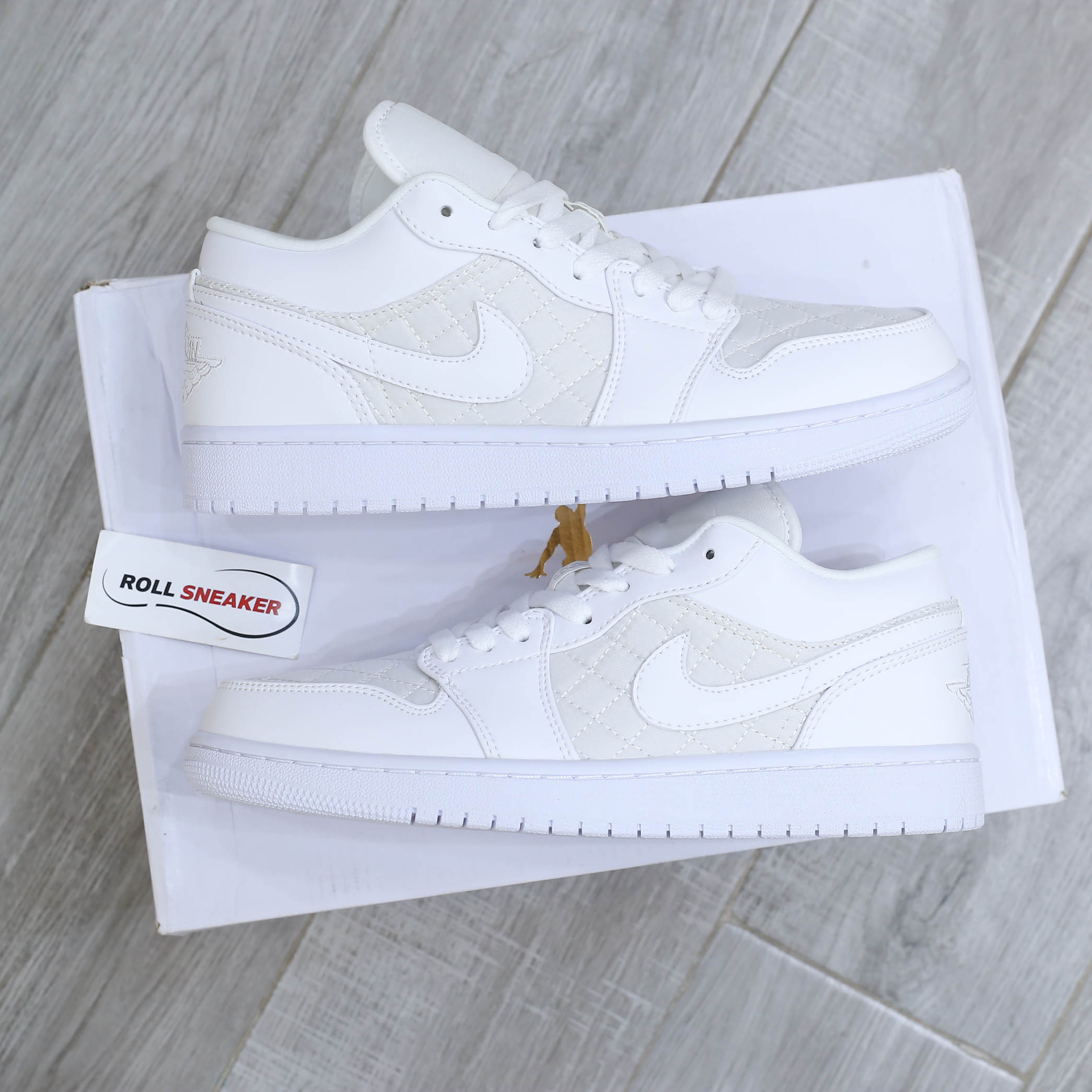 Nike Air Jordan 1 Low ‘Triple White Quilted’