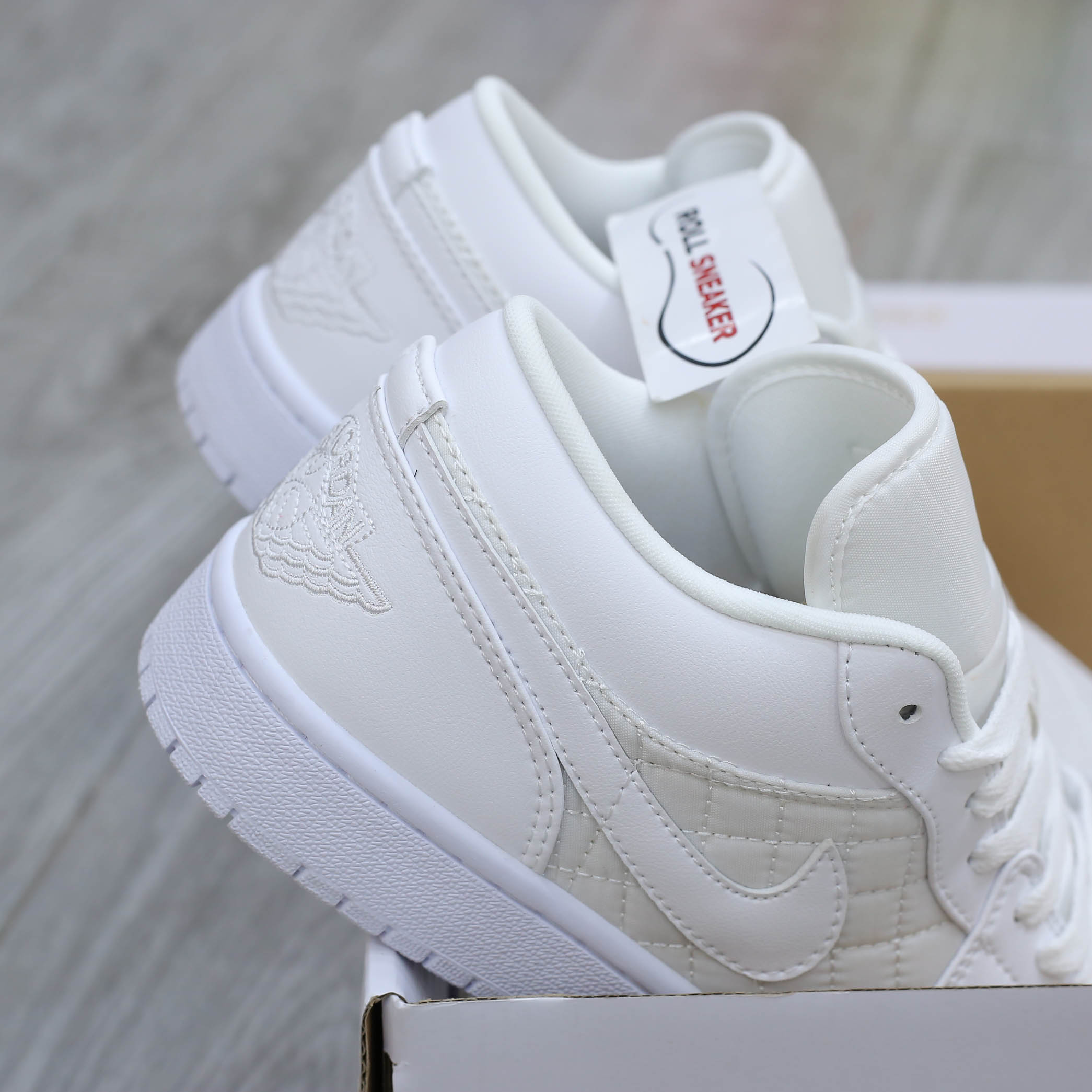 Nike Air Jordan 1 Low ‘Triple White Quilted’