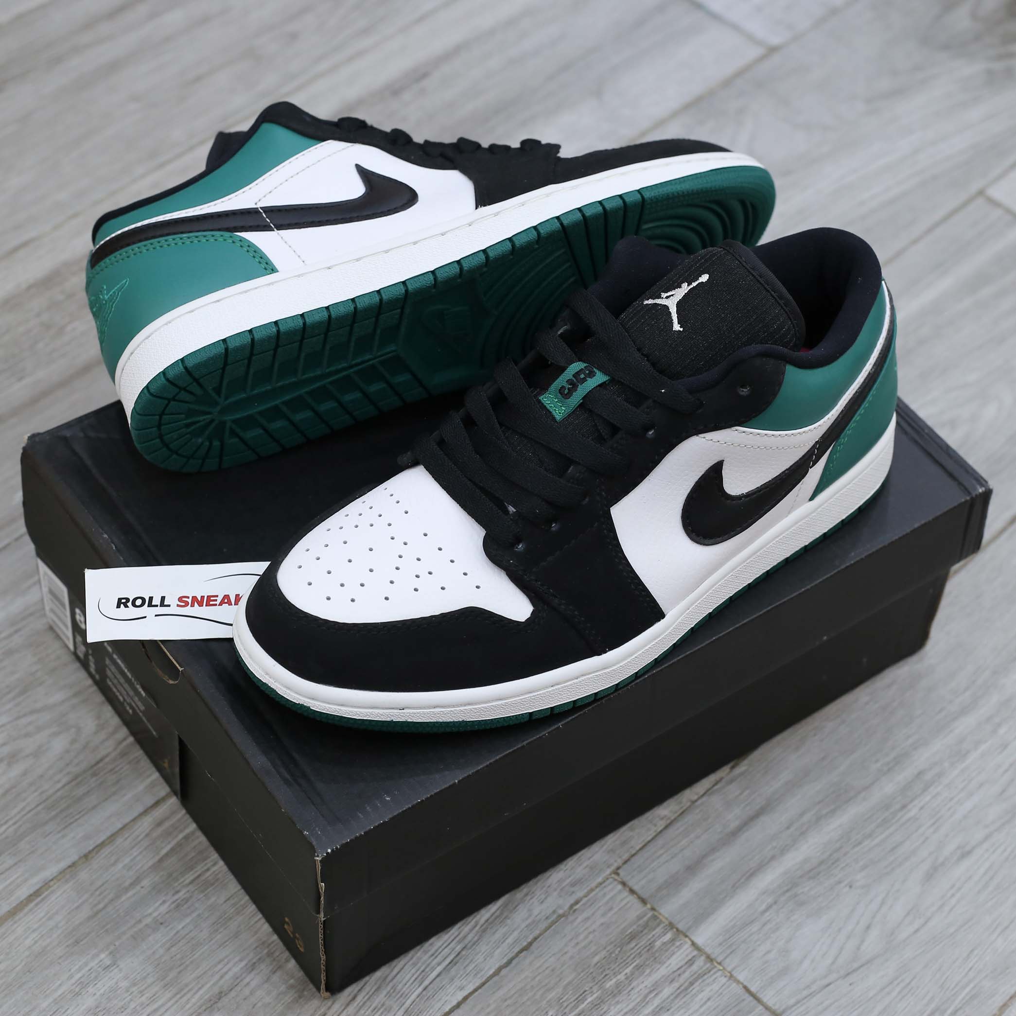 Nike Air Jordan 1 Low White Black Mystic Green