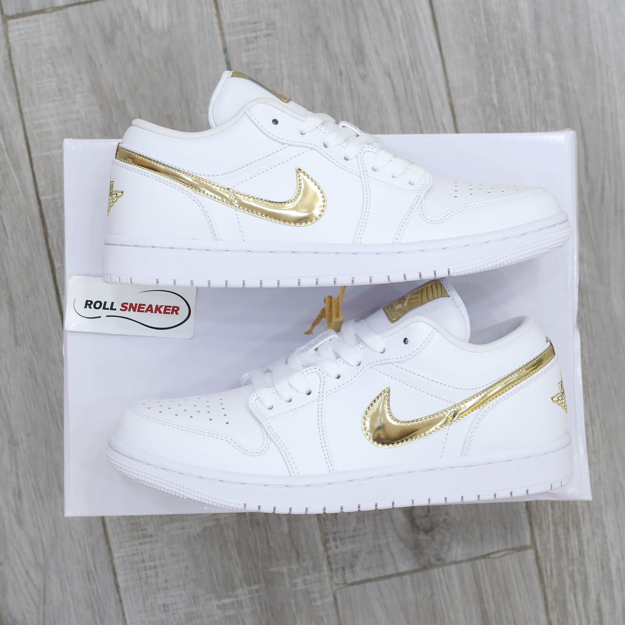 Nike Air Jordan 1 Low White Metallic Gold