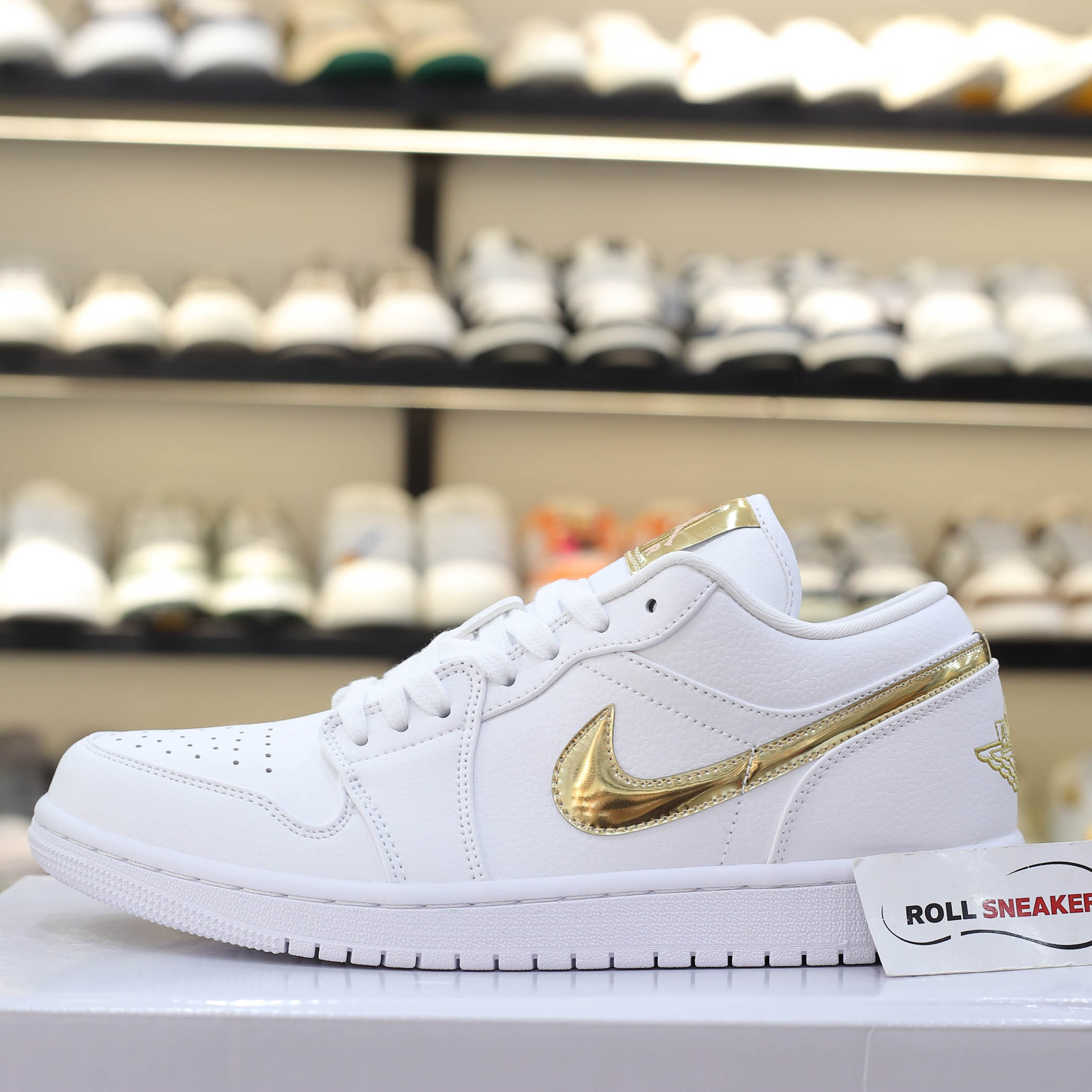 Nike Air Jordan 1 Low White Metallic Gold