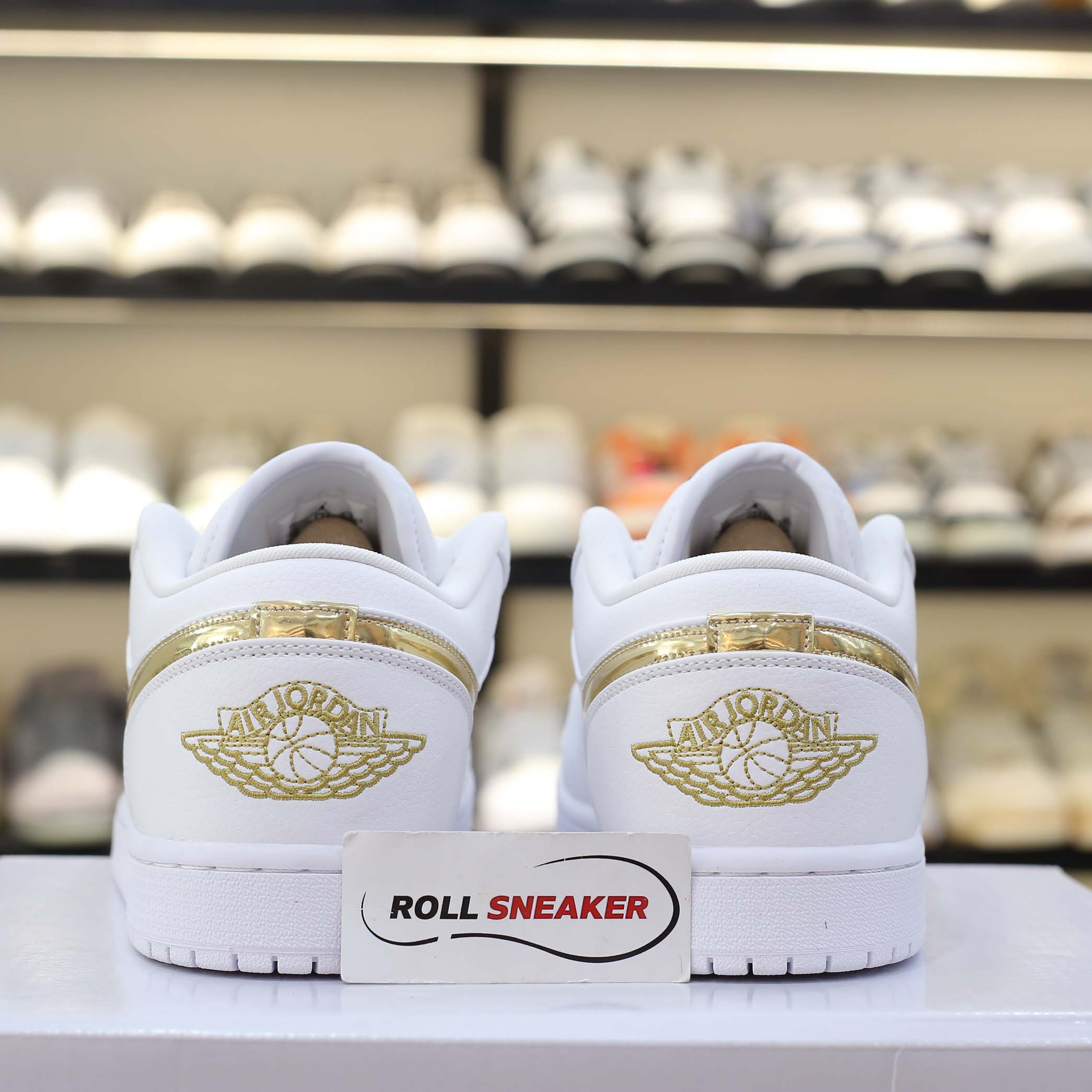 Nike Air Jordan 1 Low White Metallic Gold