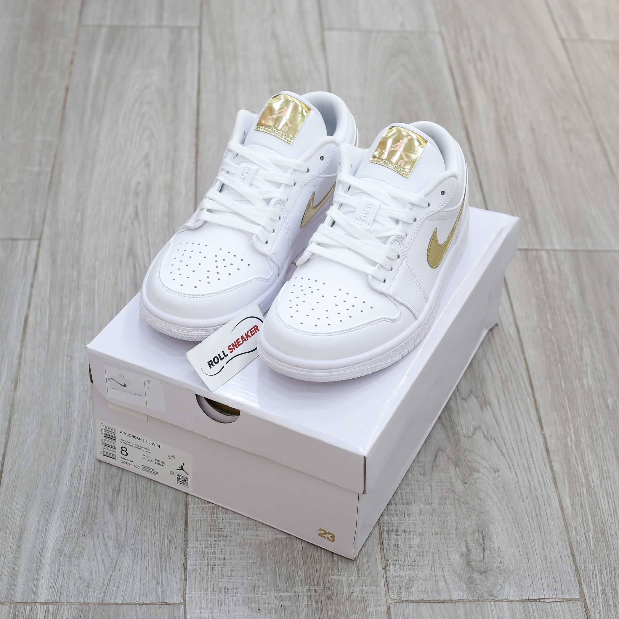 Nike Air Jordan 1 Low White Metallic Gold