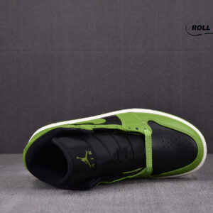 Nike Air Jordan 1 Mid Black Sail Altitude Green Heather