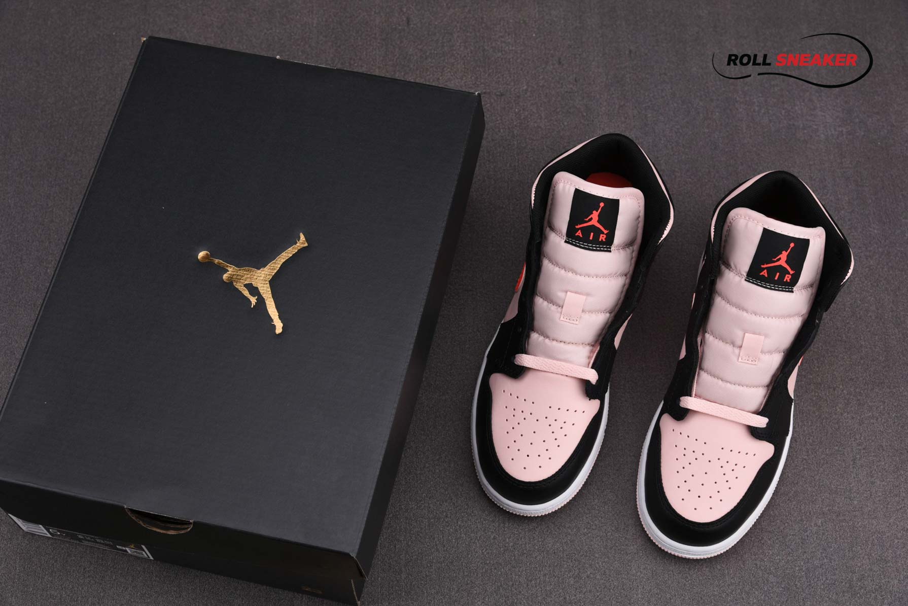 Nike Air Jordan 1 Mid GS ‘Black Pink Crimson’