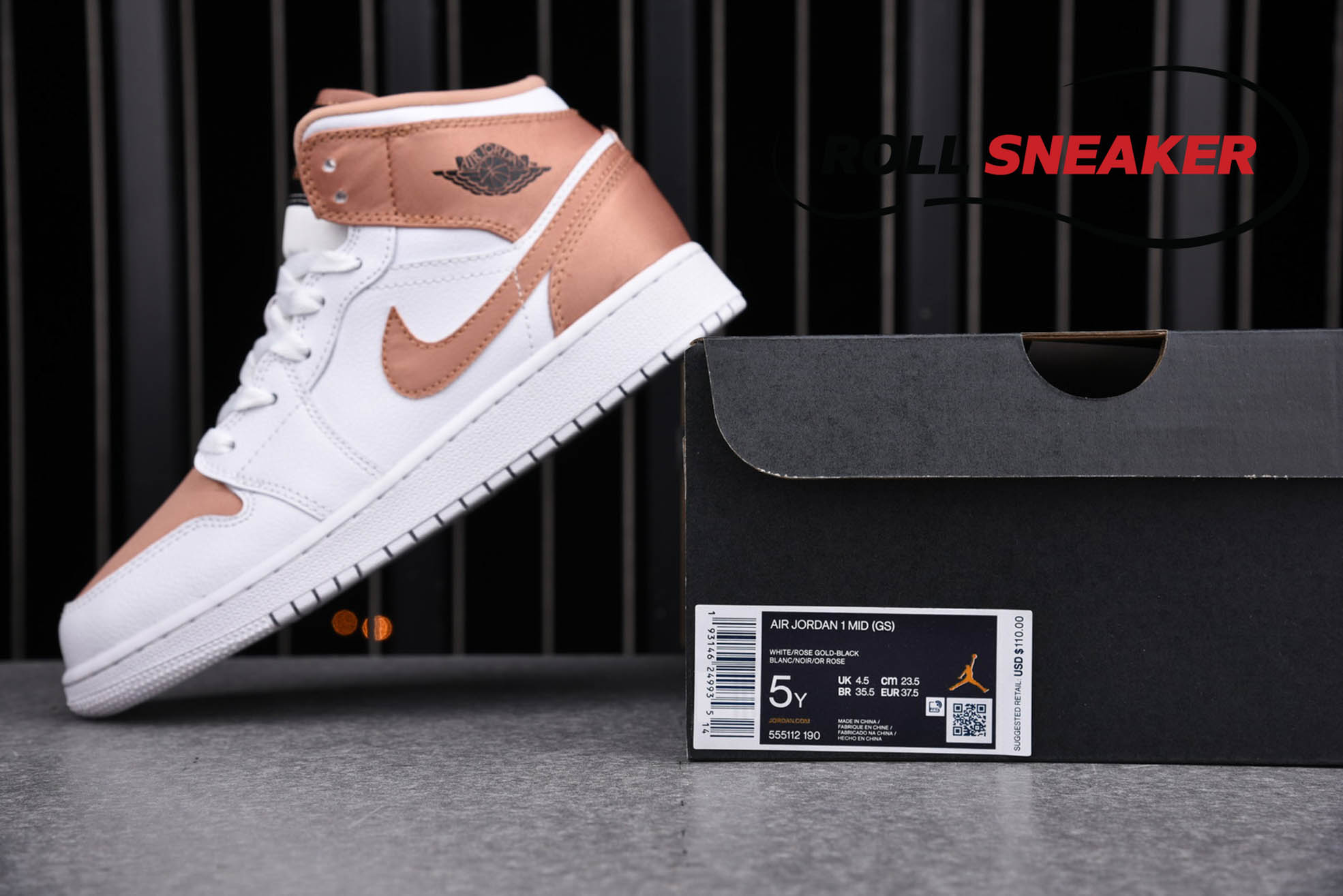 Nike Air Jordan 1 Mid GS ‘White Rose Gold’
