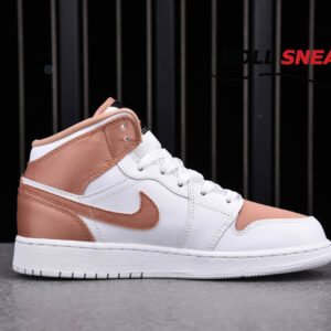 Nike Air Jordan 1 Mid GS ‘White Rose Gold’