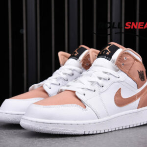 Nike Air Jordan 1 Mid GS ‘White Rose Gold’