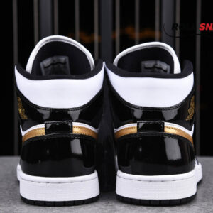 Nike Air Jordan 1 Mid Patent ‘Black Gold’