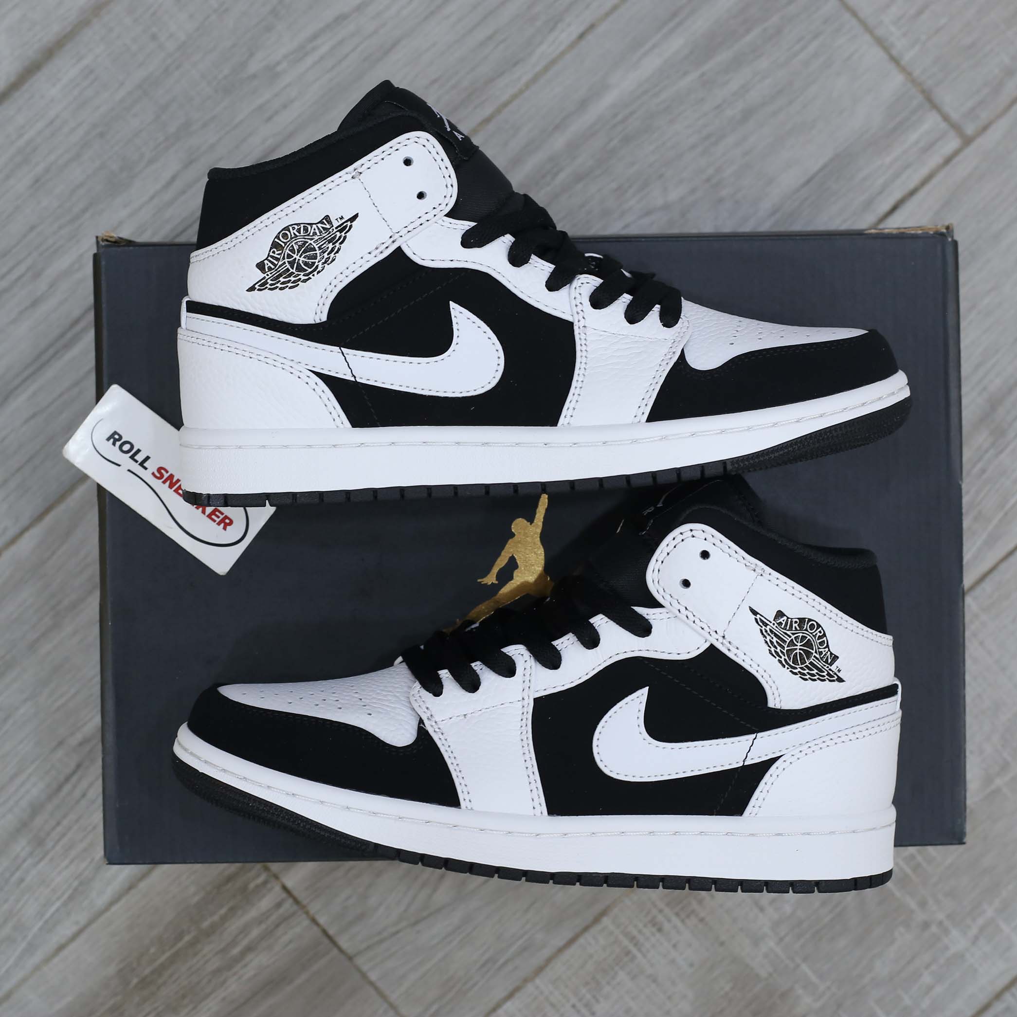 Nike Air Jordan 1 Mid Tuxedo White Black