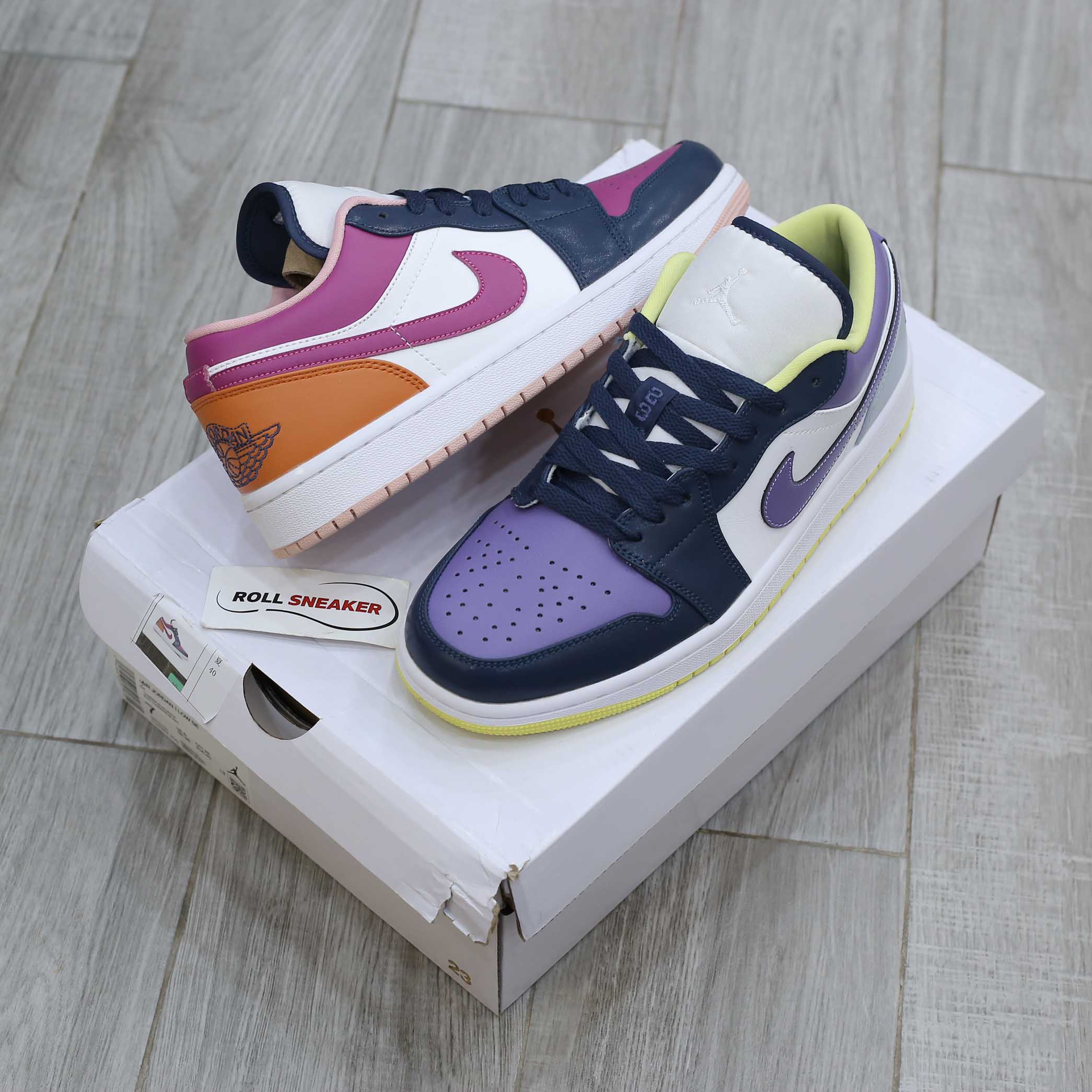 Nike Wmns Air Jordan 1 Low SE ‘Mismatched – Purple Magenta’