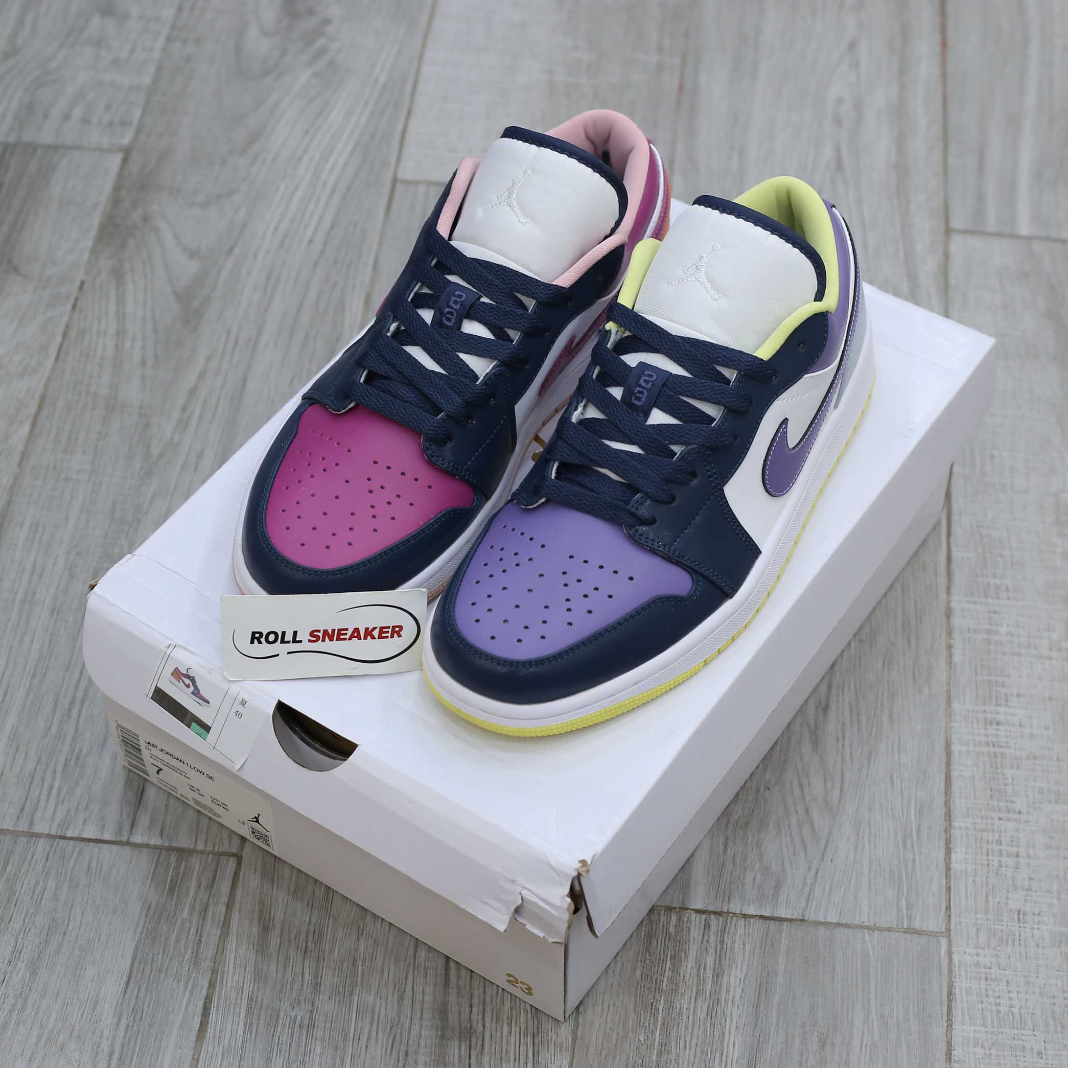 Nike Wmns Air Jordan 1 Low SE ‘Mismatched – Purple Magenta’