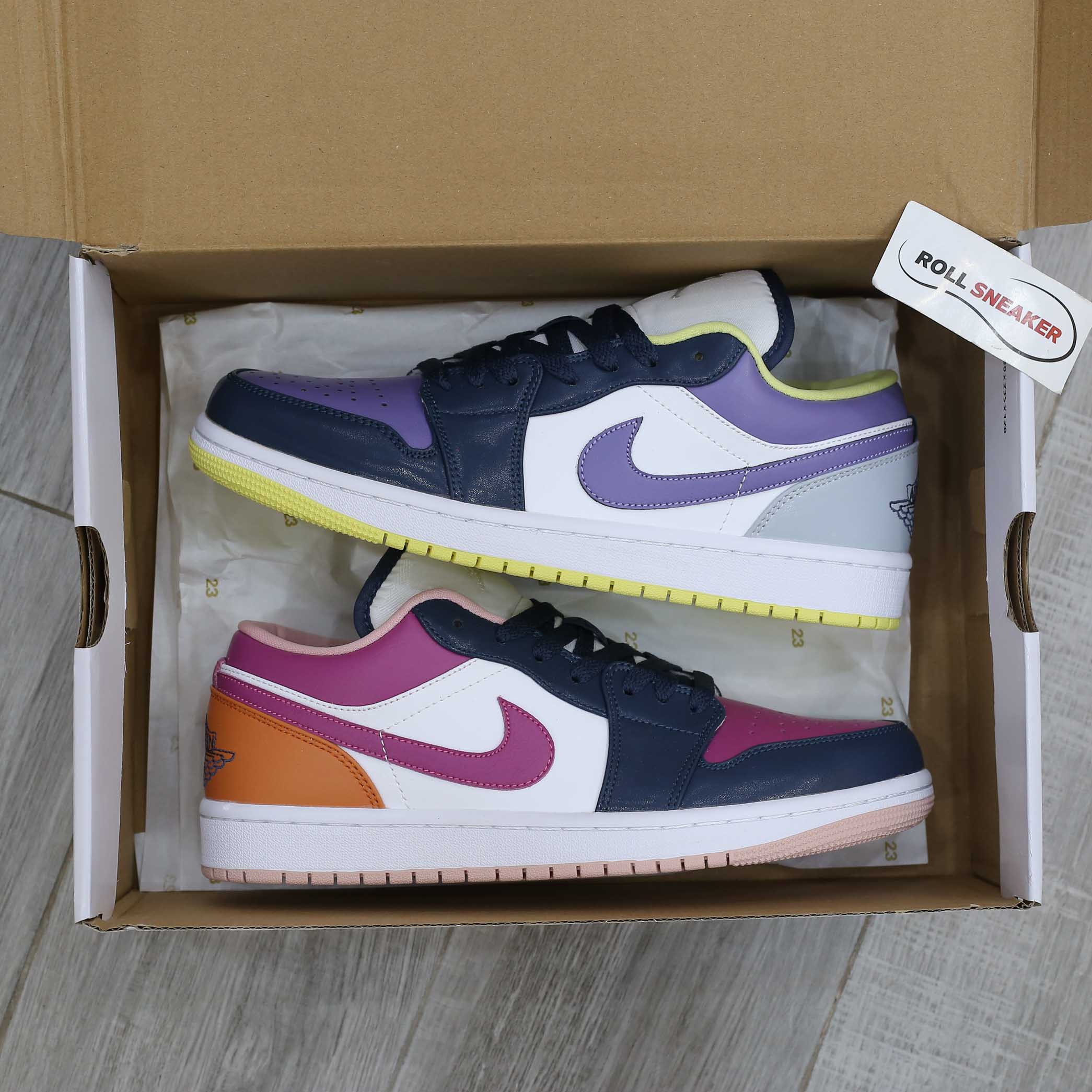 Nike Wmns Air Jordan 1 Low SE ‘Mismatched – Purple Magenta’