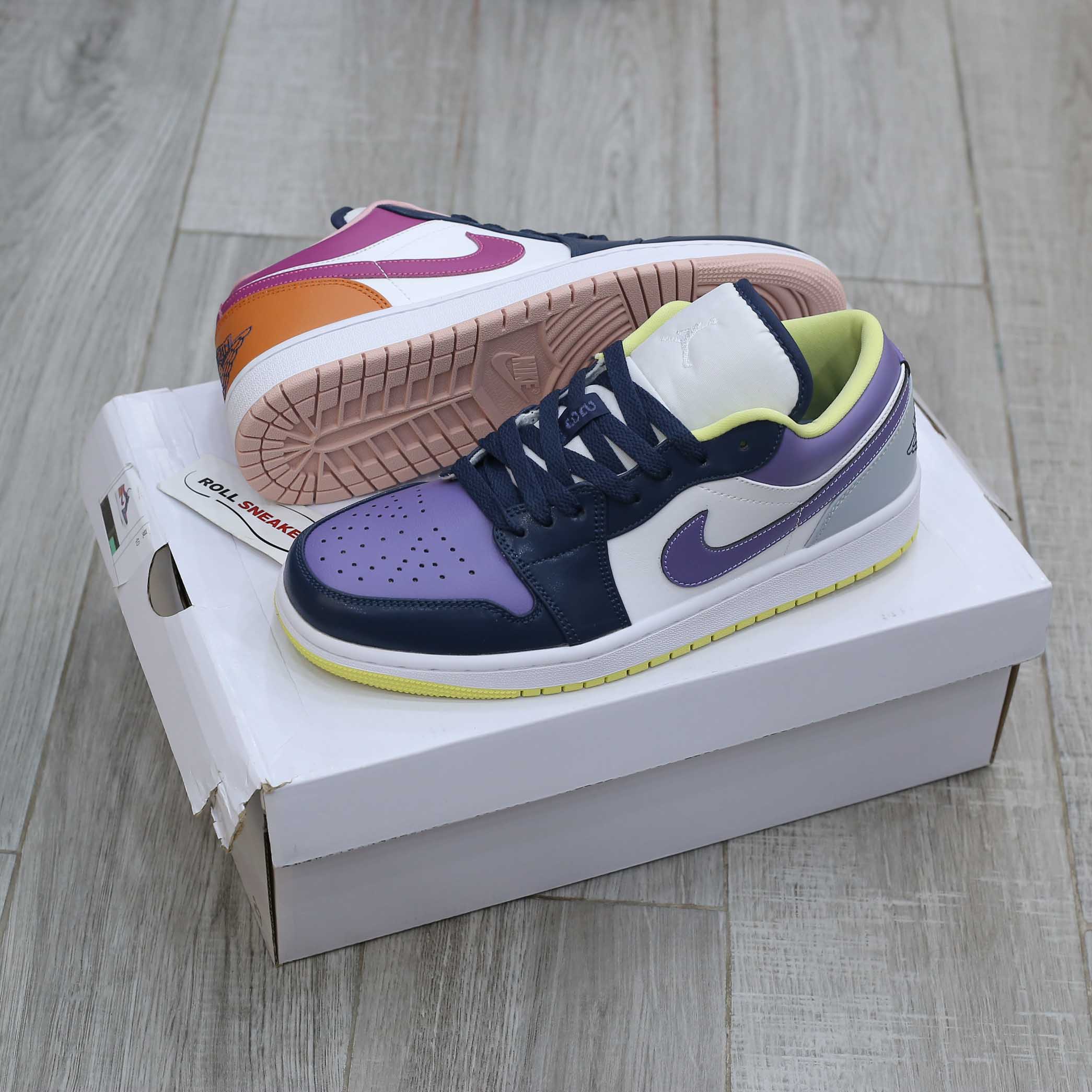 Nike Wmns Air Jordan 1 Low SE ‘Mismatched – Purple Magenta’