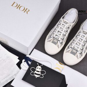 Walk’N’Dior Gray Dior Oblique Embroidered Cotton