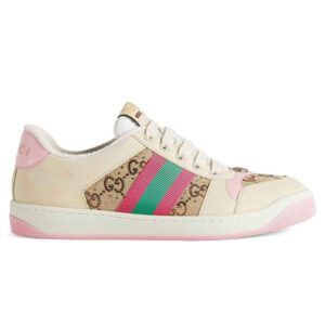 Gucci women’s screener sneaker with crytals 'hồng baby'