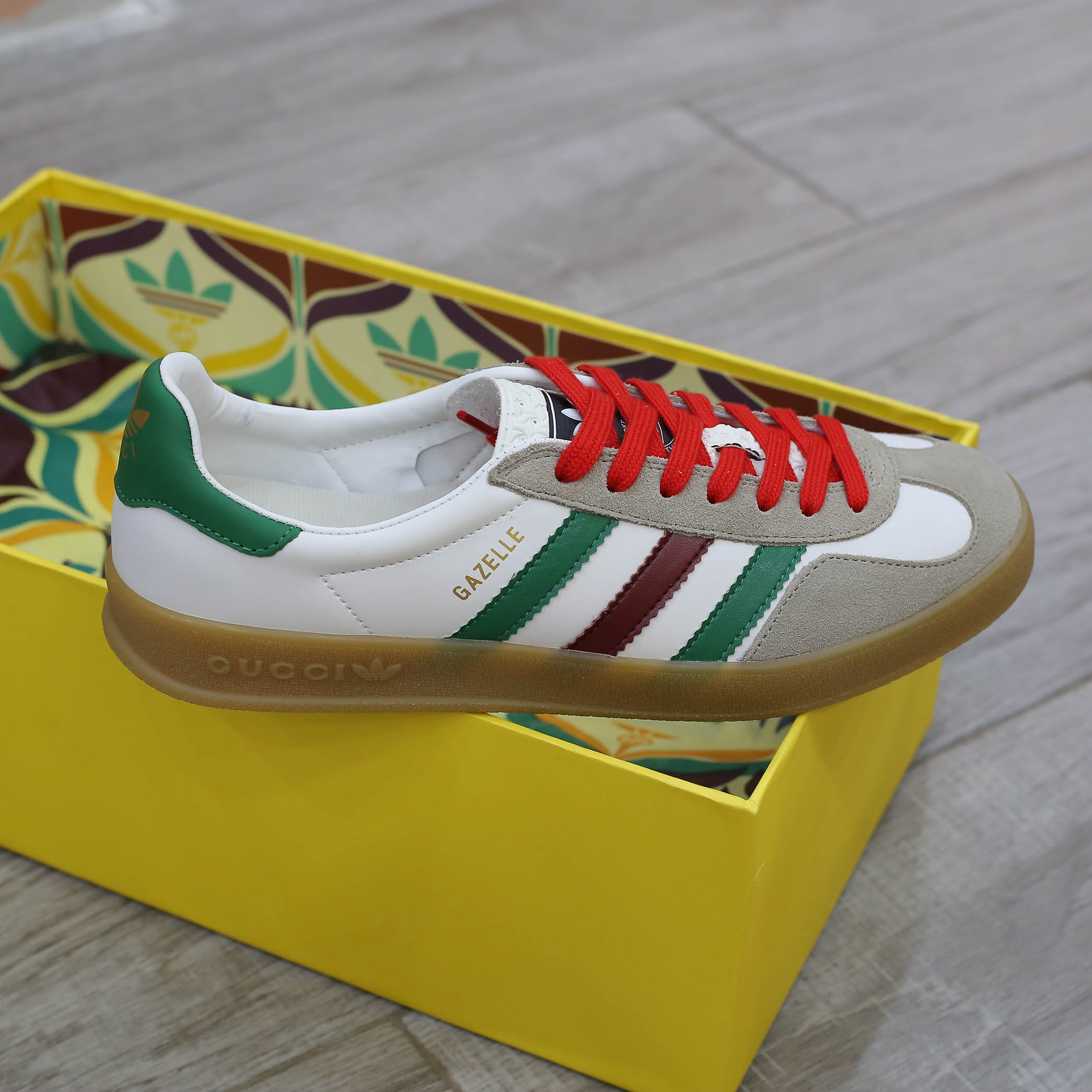 Adidas x Gucci Gazelle White Green Red Men’s