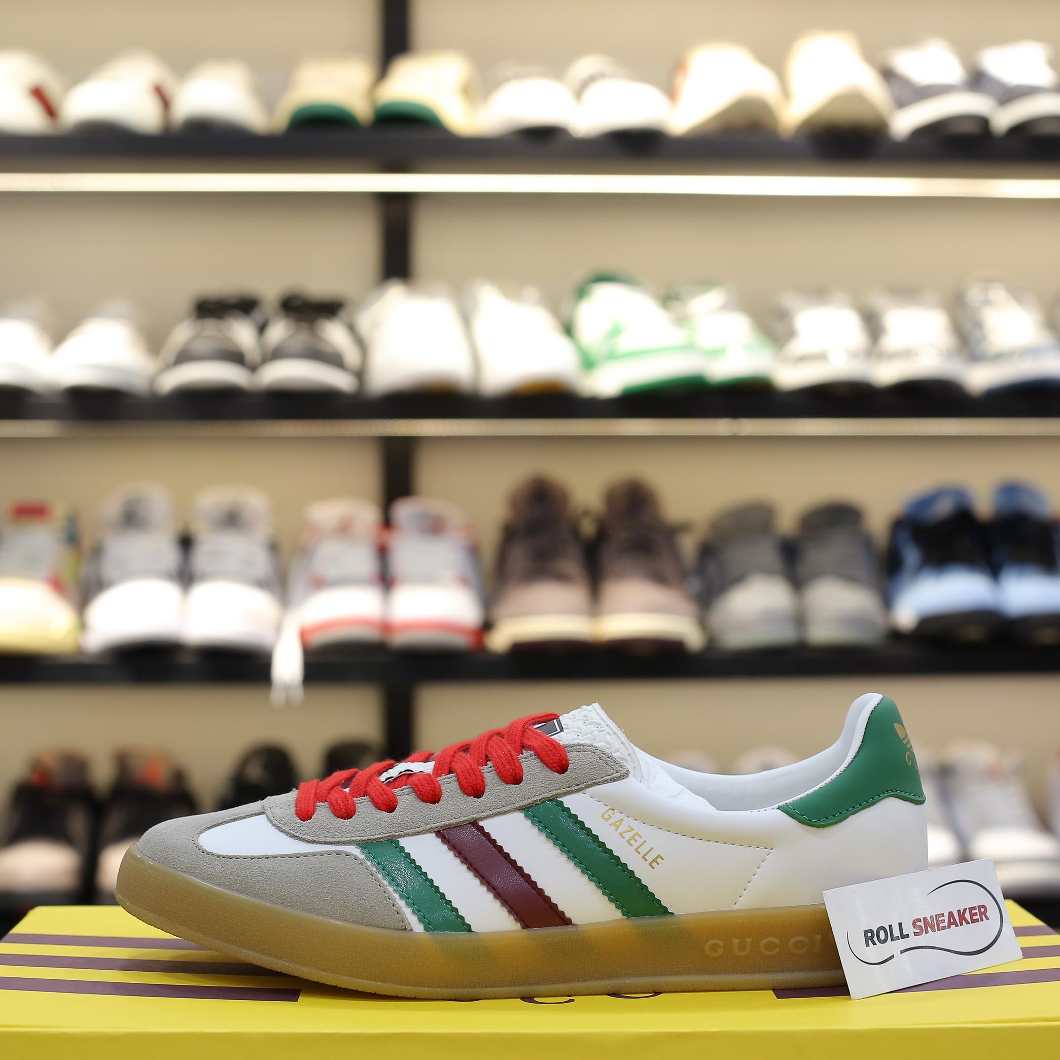 Adidas x Gucci Gazelle White Green Red Men’s