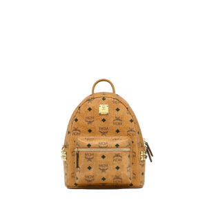 Balo MCM Stark Side Studs Backpack Visetos Cognac Mini