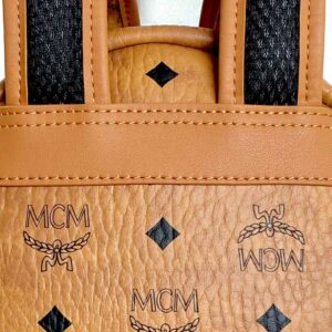 Balo MCM Stark Side Studs Backpack Visetos Cognac Mini