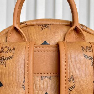 Balo MCM Stark Side Studs Backpack Visetos Cognac Small