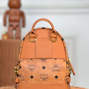 Balo MCM Stark Side Studs Backpack Visetos Cognac X Mini