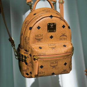 Balo MCM Stark Side Studs Backpack Visetos Cognac X Mini