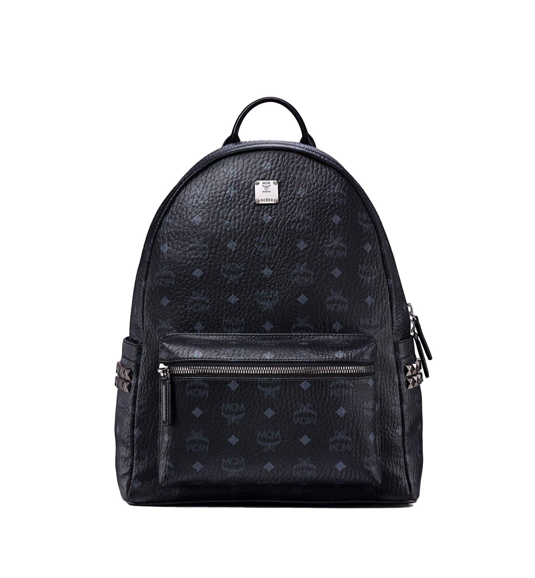 Balo MCM Stark Studs Backpack Visetos Black Medium