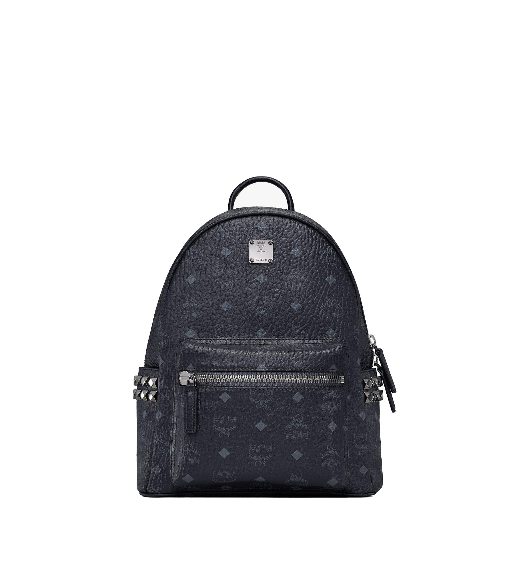 Balo MCM Stark Studs Backpack Visetos Black Small