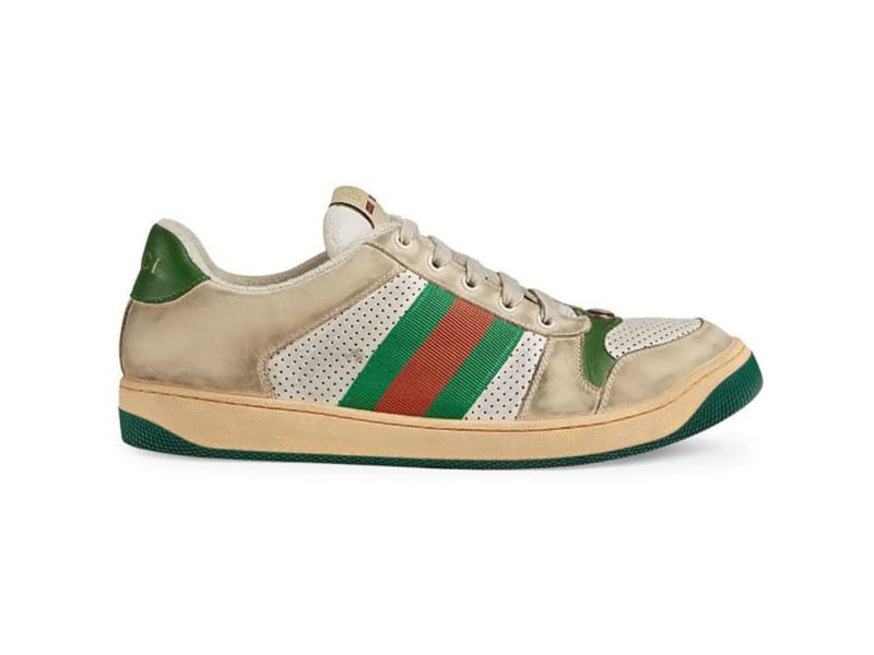 Gucci Screener Leather Green White