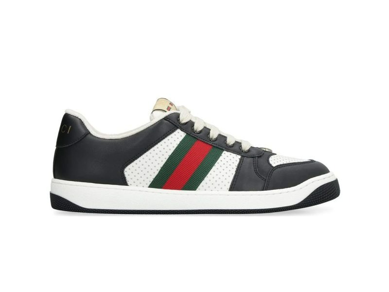 Gucci Screener Black White Leather