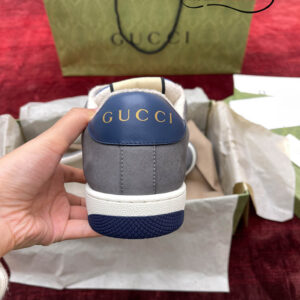 Gucci GG Screener Grey Xám Da Lộn Suede