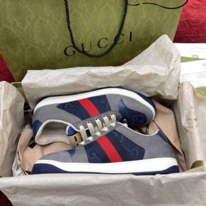 Gucci GG Screener Grey Xám Da Lộn Suede