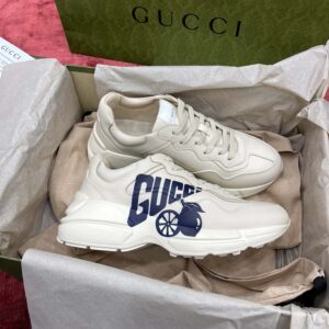 Gucci Men's Rhyton Sneaker With Lemon Blue