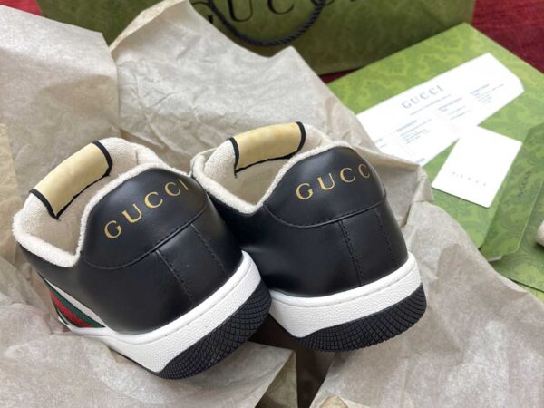 Gucci Screener Black White Leather