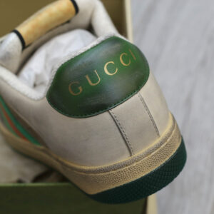 Gucci Screener Leather Green White