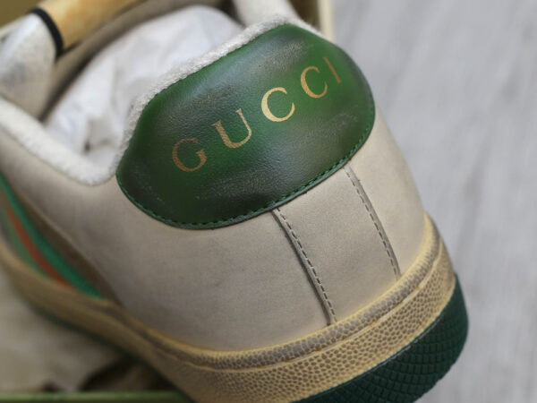 Gucci Screener Leather Green White