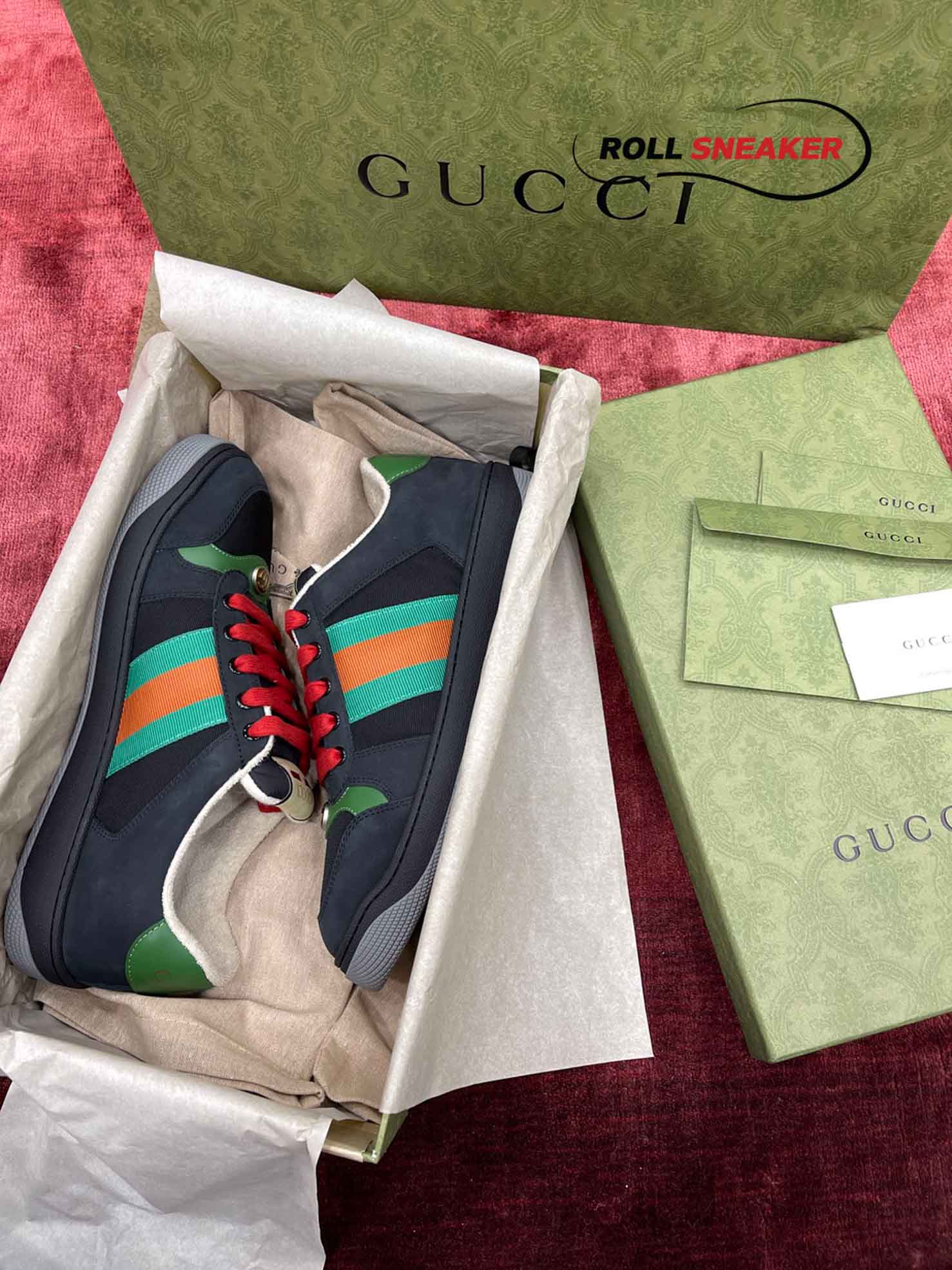 Gucci Screener Suede ‘Black Green’
