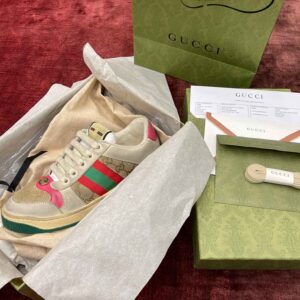 Gucci Wmns Screener ‘Distressed Pink Green’