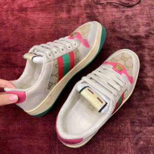 Gucci Wmns Screener ‘Distressed Pink Green’