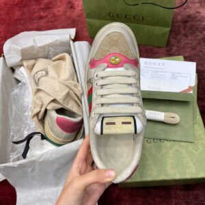 Gucci Wmns Screener ‘Distressed Pink Green’