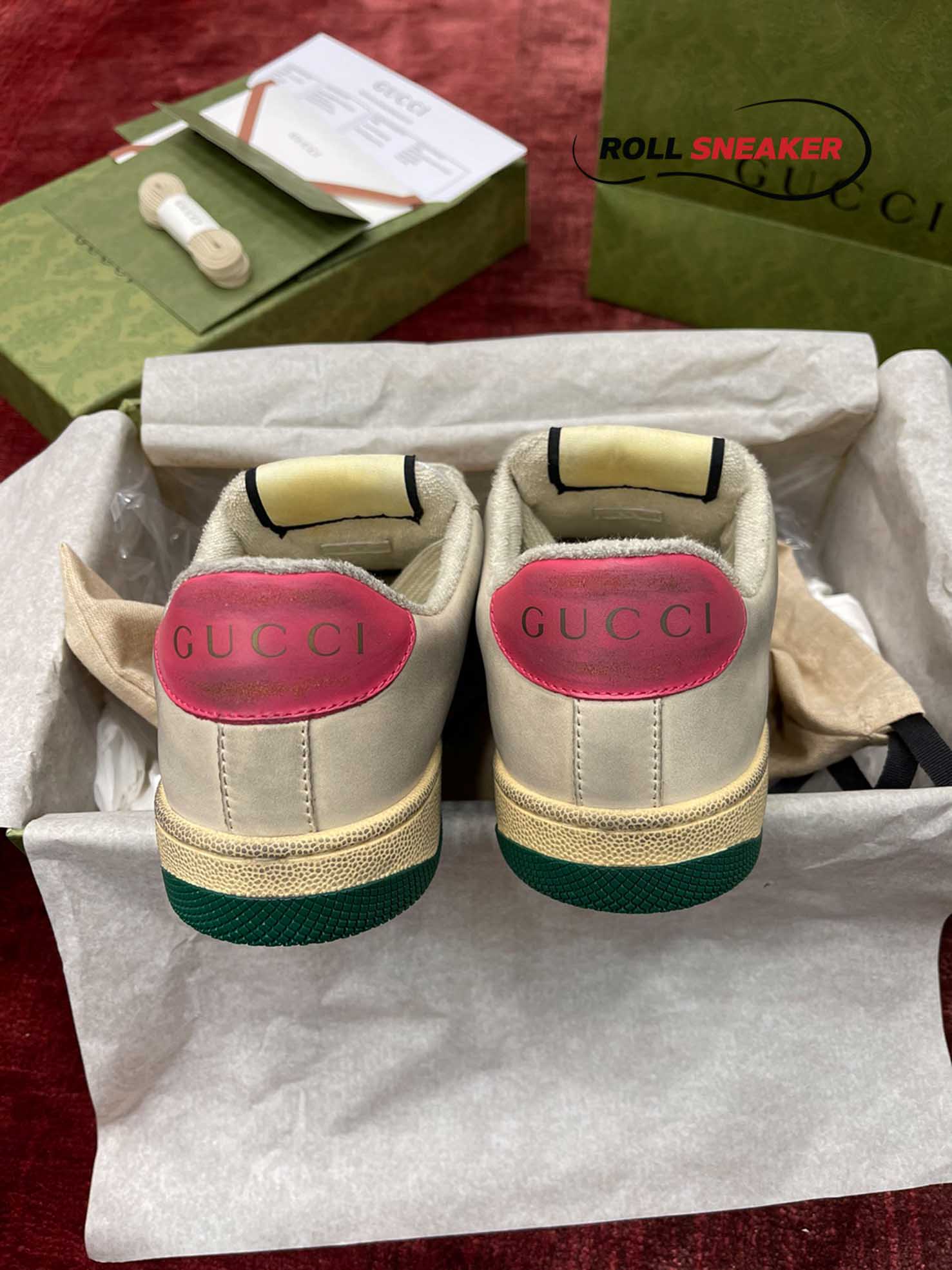 Gucci Wmns Screener ‘Distressed Pink Green’