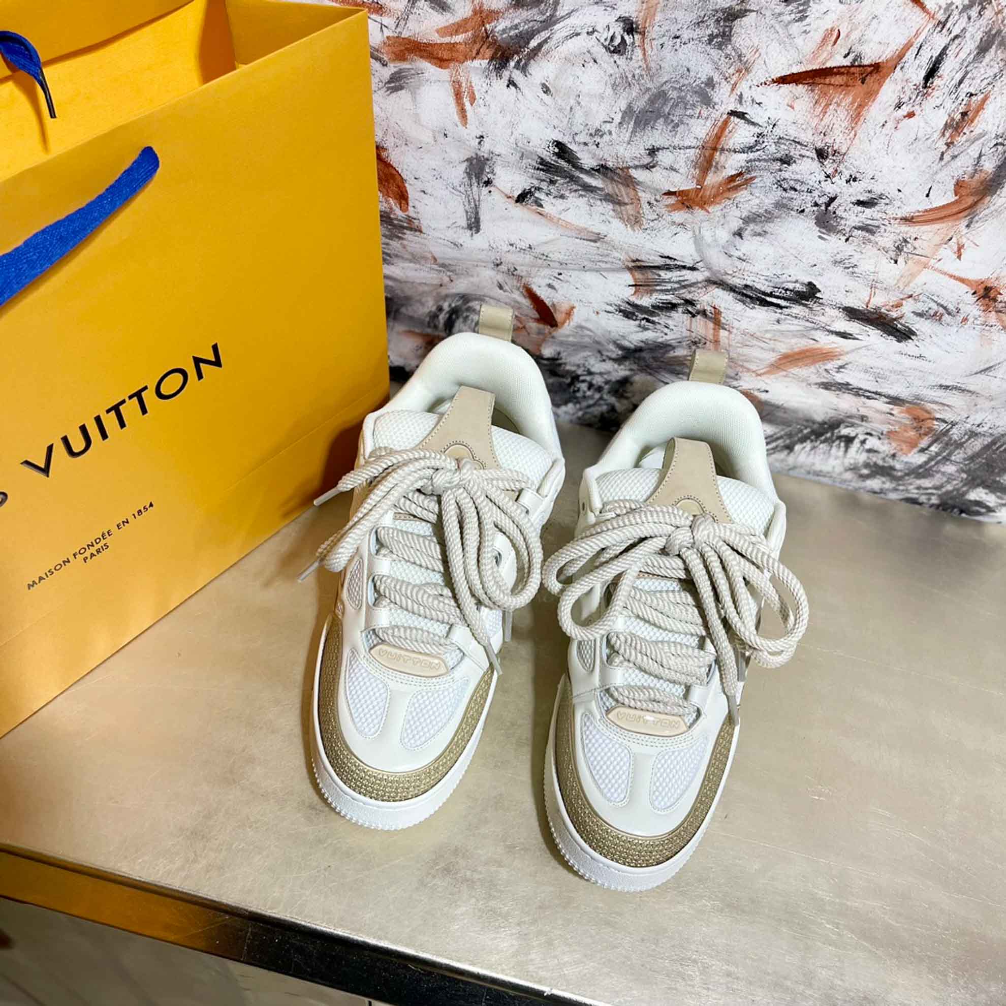 Louis Vuitton LV Skate Sneaker Beige White