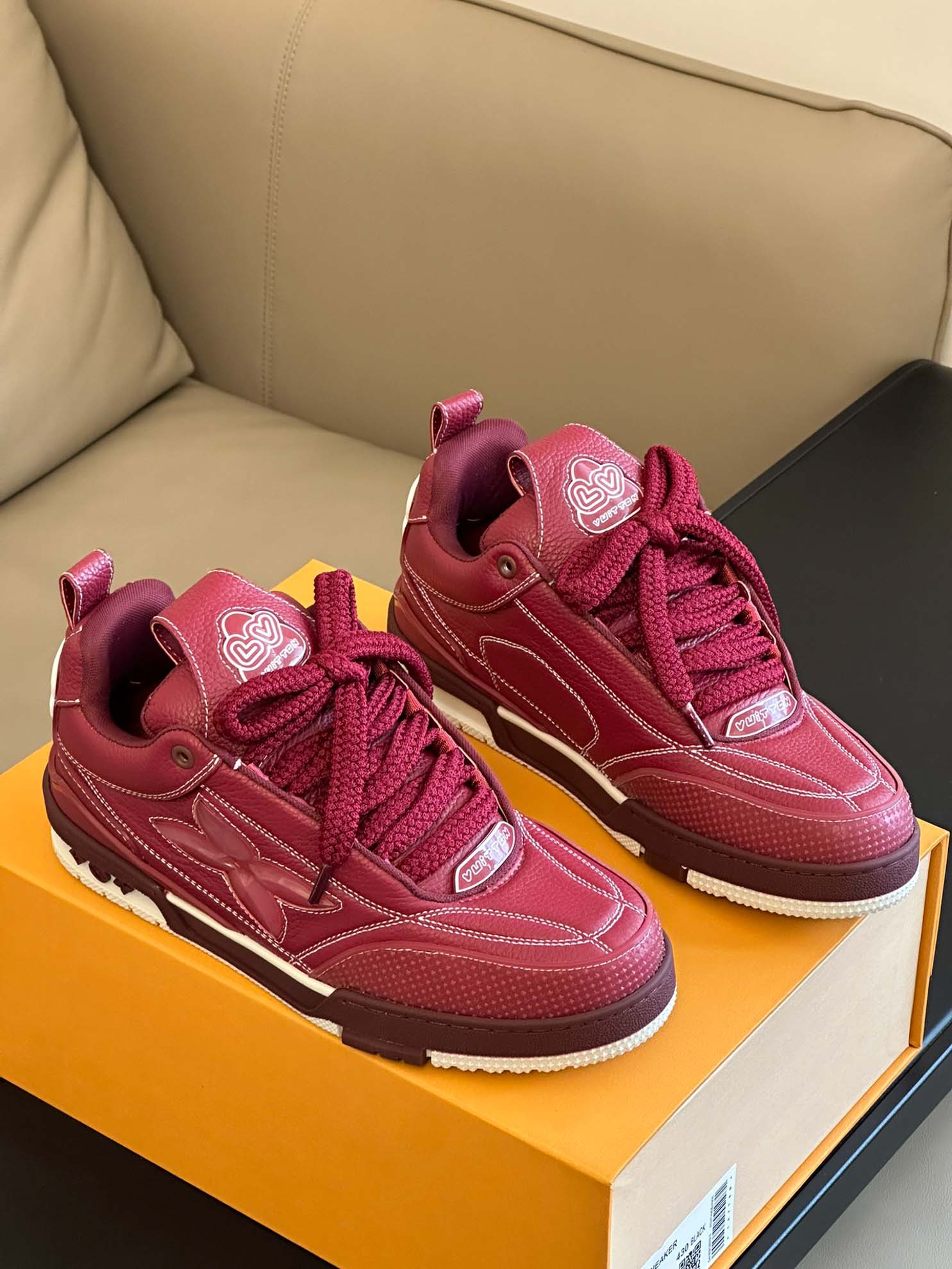 Louis Vuitton LV Skate Sneaker Bordeaux Red