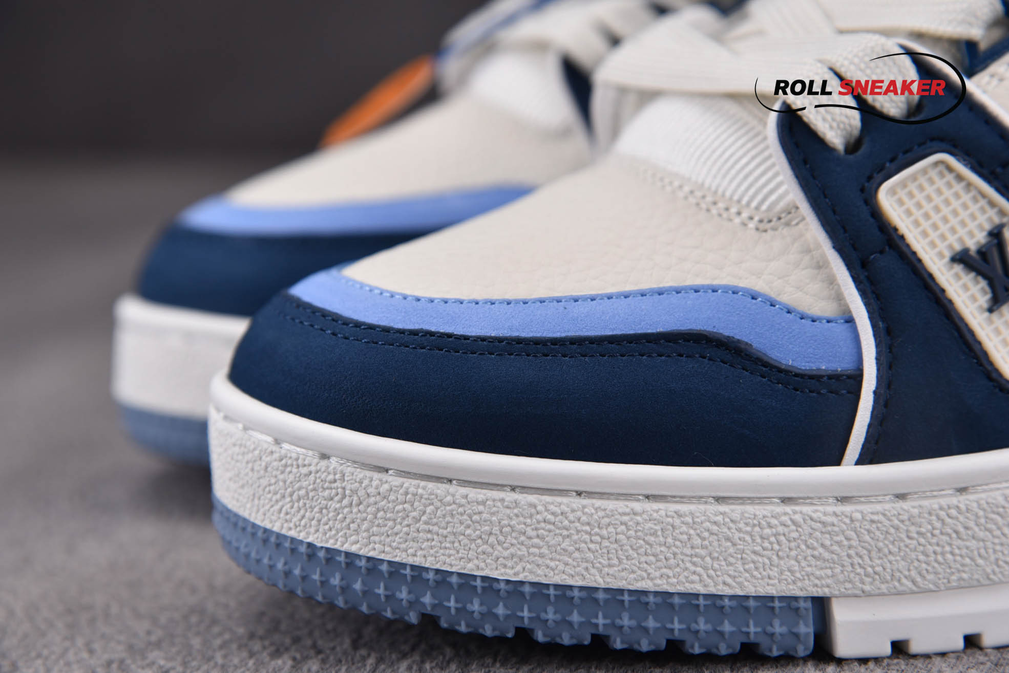 Louis Vuitton LV Trainer Blue Trơn 2023 