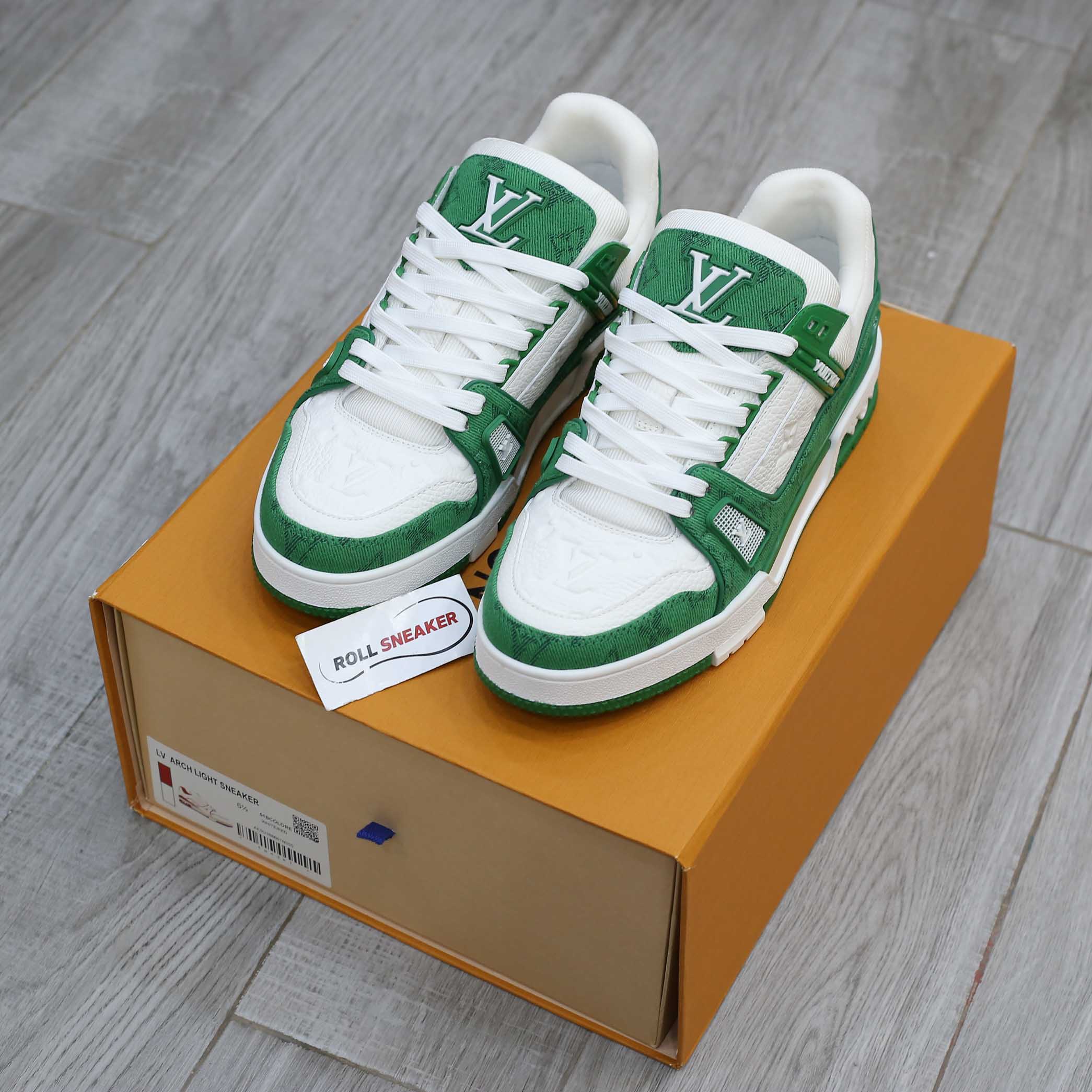 Louis Vuitton LV Trainer Green Monogram Denim 